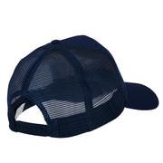 Captain Letter Design Heat Transfer Solid Cotton Mesh Pro Style Cap