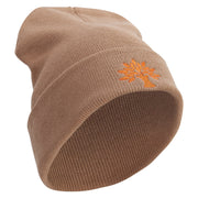 Autumn Tree Logo Embroidered 12 inch Acrylic Cuffed Long Beanie - Khaki OSFM