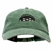 Taco Taco Embroidered Washed Solid Pigment Dyed Cotton Twill Brass Buckle Cap