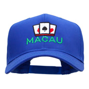 Macau Casino Embroidered Cotton Twill Pro Style Cap