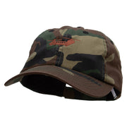 Military Helicopter Embroidered Enzyme Washed Camo Cap - Camo OSFM