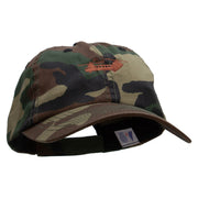 Military Helicopter Embroidered Enzyme Washed Camo Cap - Camo OSFM