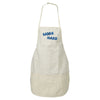 Work Hard Embroidered Solid Chef's Apron - Natural OSFM