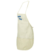 Work Hard Embroidered Solid Chef's Apron - Natural OSFM