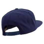 Weekend Hooker Text Embroidered Wool Blend Prostyle Snapback - Navy OSFM