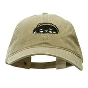 Taco Taco Embroidered Washed Solid Pigment Dyed Cotton Twill Brass Buckle Cap