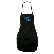 Work Hard Embroidered Solid Chef's Apron - Black OSFM