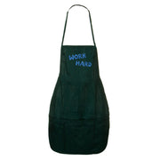 Work Hard Embroidered Solid Chef's Apron - Forest OSFM