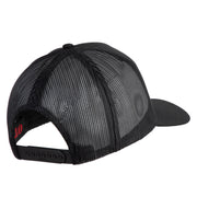 Temperamental Veteran Don't Ask Patched Solid Cotton Twill 5 panel Mesh Back Cap - Black OSFM