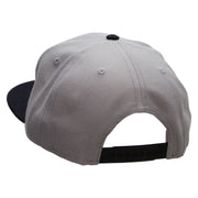 Red Diamond Patched Wool Blend Pro Style 2 Tone Snapback - Black-Grey OSFM