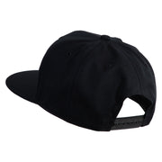 Old English Black F Patched 6 Panels Round Bill Cap - Black OSFM