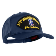173rd Airborne Brigade Sky Soldier Patched Solid Cotton Twill Mesh Prostyle Cap - Navy OSFM