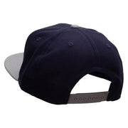 Red Diamond Patched Wool Blend Pro Style 2 Tone Snapback - Grey-Navy OSFM