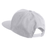 Old English Black F Patched 6 Panels Round Bill Cap - White OSFM