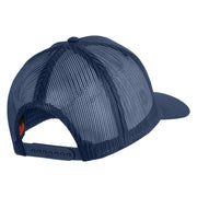 USS Mauna Kea AE 22 Patched Solid Cotton Twill 5 Panel Mesh Back Cap - Navy OSFM