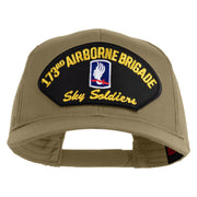 173rd Airborne Brigade Sky Soldier Patched Solid Cotton Twill Mesh Prostyle Cap - Khaki OSFM
