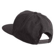 Old English Black F Patched 6 Panels Round Bill Cap - Dark Grey OSFM