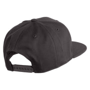 Old English Black F Patched 6 Panels Round Bill Cap - Dark Grey OSFM