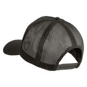 USS Mauna Kea AE 22 Patched Solid Cotton Twill 5 Panel Mesh Back Cap - Charcoal OSFM