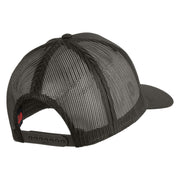 USS Mauna Kea AE 22 Patched Solid Cotton Twill 5 Panel Mesh Back Cap - Charcoal OSFM