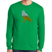 Forest Eagle Graphic Design Men's Big Size Ultra Cotton Long Sleeve T-Shirt - Irish-Green XS