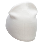 Field Day Embroidered 8 Inch Short Beanie - White OSFM