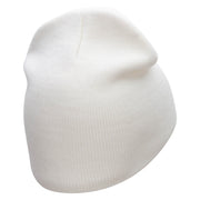 Field Day Embroidered 8 Inch Short Beanie - White OSFM