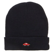 Mini Car Embroidered Long Beanie