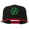 3D Clover Embroidered Two Tone Snapback Cap