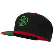 3D Clover Embroidered Two Tone Snapback Cap