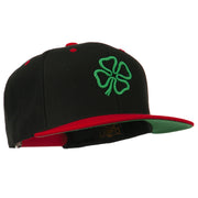 3D Clover Embroidered Two Tone Snapback Cap