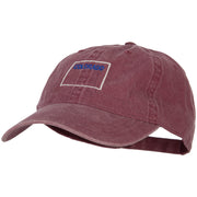 Colorado with Map Outline Embroidered Washed Cotton Cap