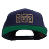 Lucky Seven Slot Machine Embroidered Wool Blend Prostyle Snapback - Navy OSFM