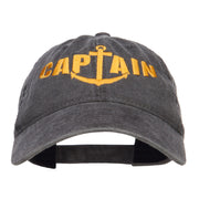 Captain Anchor Embroidered Washed Cap