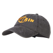 Captain Anchor Embroidered Washed Cap