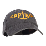 Captain Anchor Embroidered Washed Cap