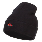 Mini Car Embroidered Long Beanie