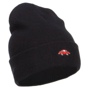 Mini Car Embroidered Long Beanie