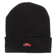 Mini Car Embroidered Long Beanie