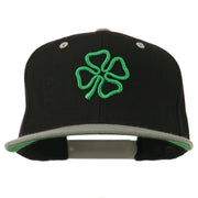 3D Clover Embroidered Two Tone Snapback Cap