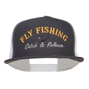 Catch Release Fly Fishing Embroidered Mesh Cap