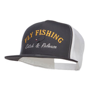 Catch Release Fly Fishing Embroidered Mesh Cap