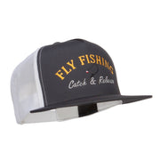 Catch Release Fly Fishing Embroidered Mesh Cap