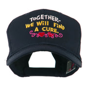 Cancer Cure Saying Embroidered Cap