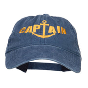 Captain Anchor Embroidered Washed Cap