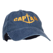 Captain Anchor Embroidered Washed Cap