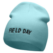 Field Day Embroidered 8 Inch Short Beanie - Lt-Blue OSFM