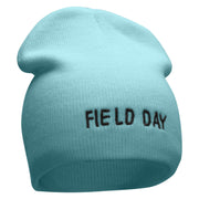 Field Day Embroidered 8 Inch Short Beanie - Lt-Blue OSFM