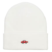 Mini Car Embroidered Long Beanie