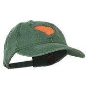 South Carolina State Map Embroidered Washed Cap